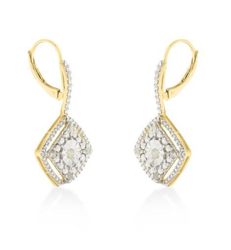 Yellow Plated Sterling Silver 1/4ct TDW Rose