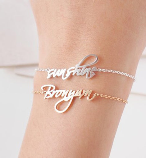 Custom Baby Nameplate Bracelets Handmade Women Men