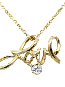 Love Crystal Pendant Necklace – 24K Gold-Plated