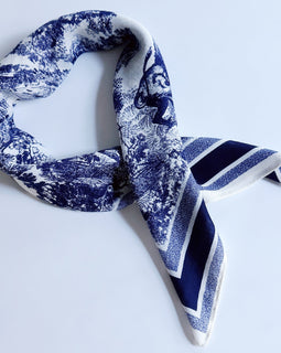 Textured Square Scarf for Hair, Neck or Bag