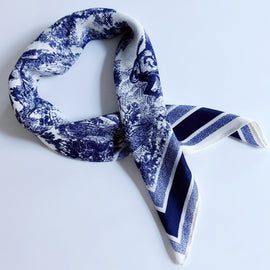 Textured Square Scarf for Hair, Neck or Bag