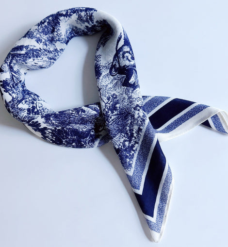 Textured Square Scarf for Hair, Neck or Bag