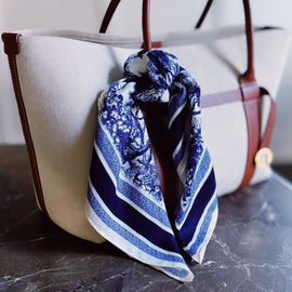 Textured Square Scarf for Hair, Neck or Bag