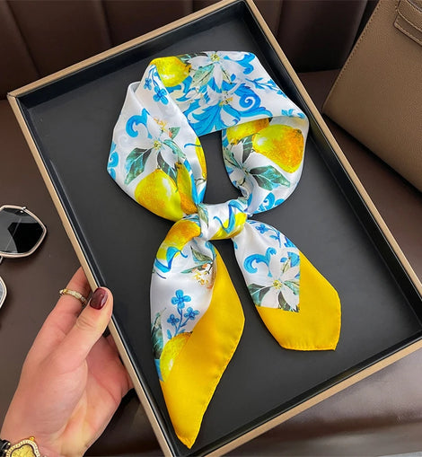 Printed Square Scarf, 70 × 70 cm